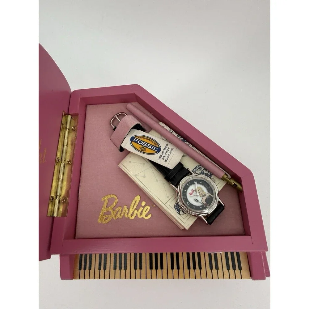 1995 Solo in the Spotlight Barbie Fossil Watch with Piano Box NIB